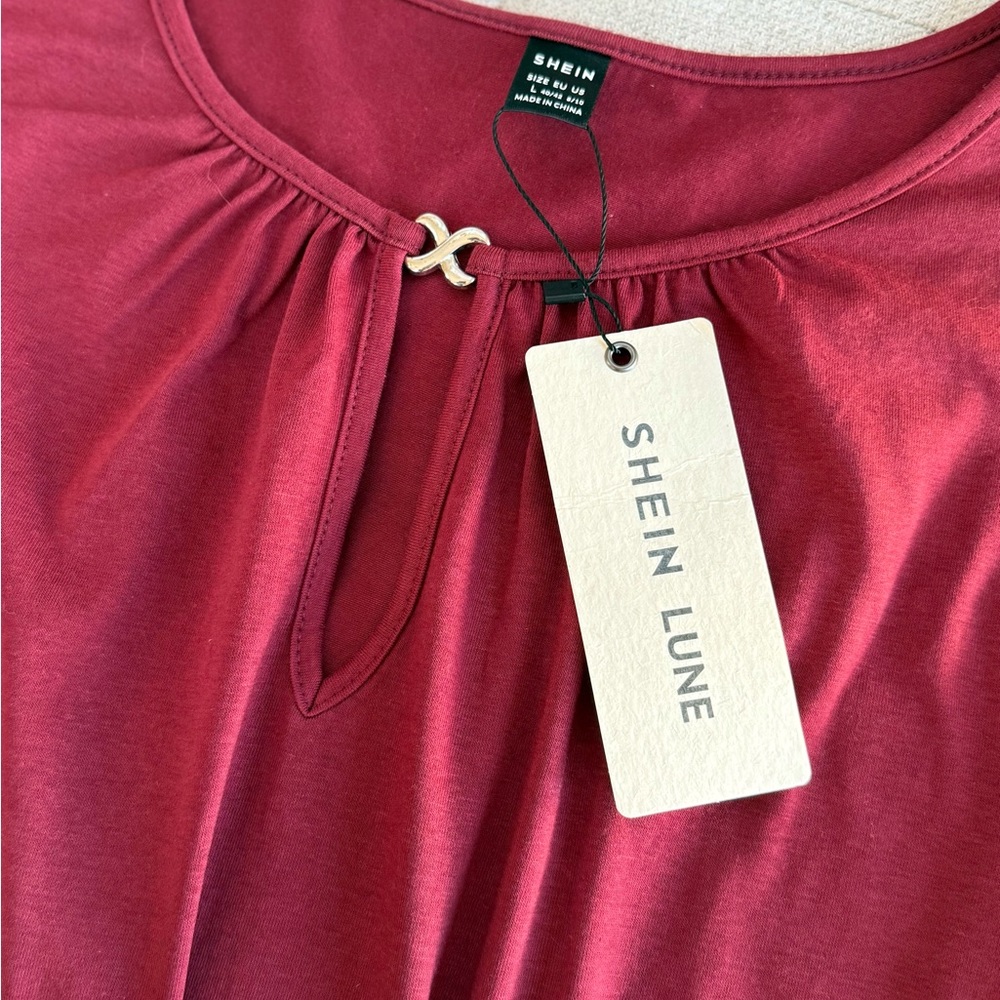 Shein Lune Sleeveless Red Top NWT Size Large